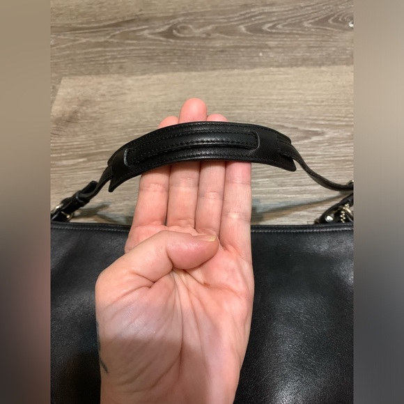 Coach black leather shoulder bag kok-8148 - Picture 3 of 9